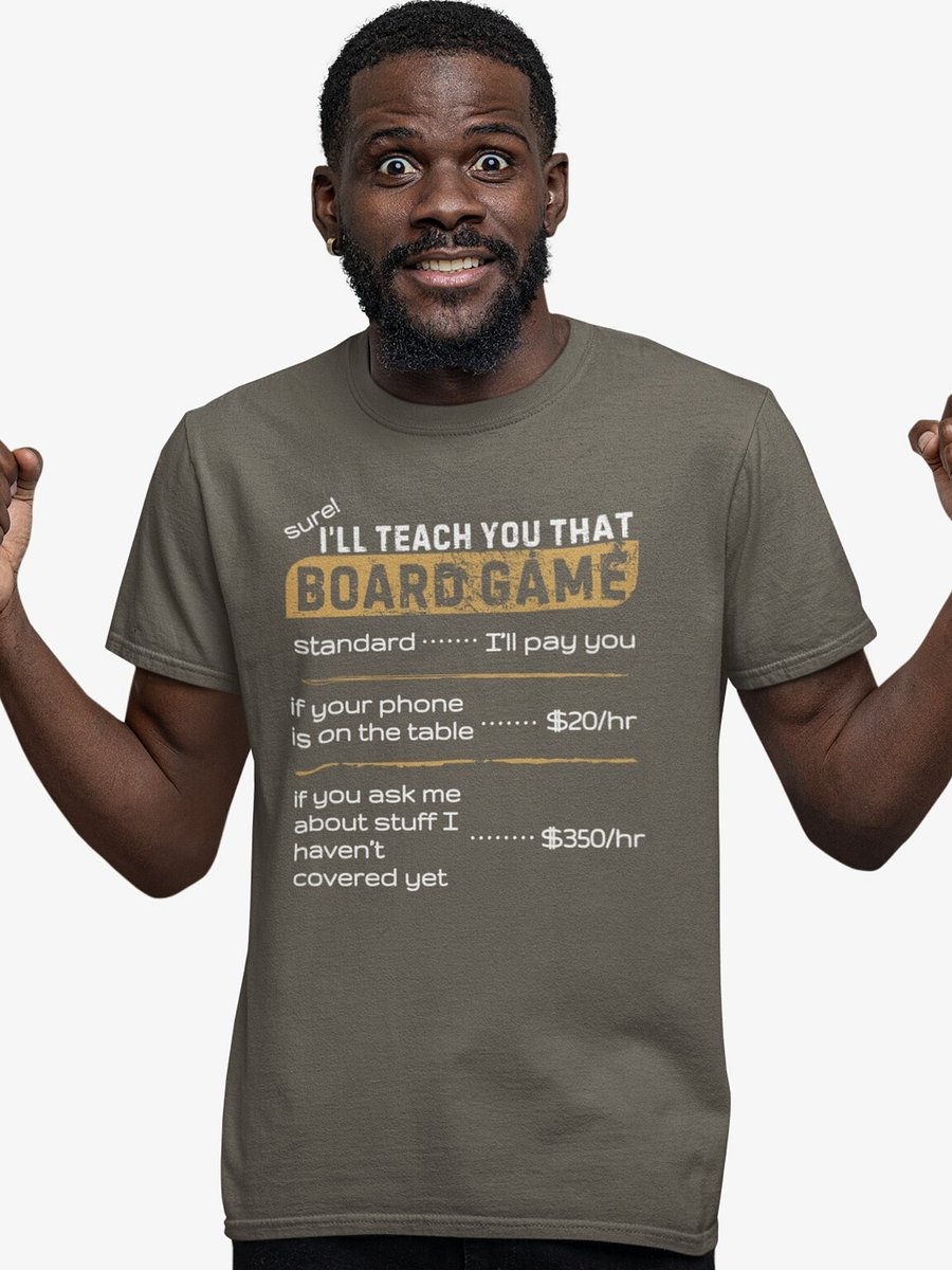 Funny Board Game Teacher Hourly Rate T-shirt product image (1)