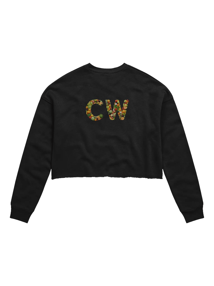 Whimsical Wave Veggie Crop Sweatshirt product image (4)