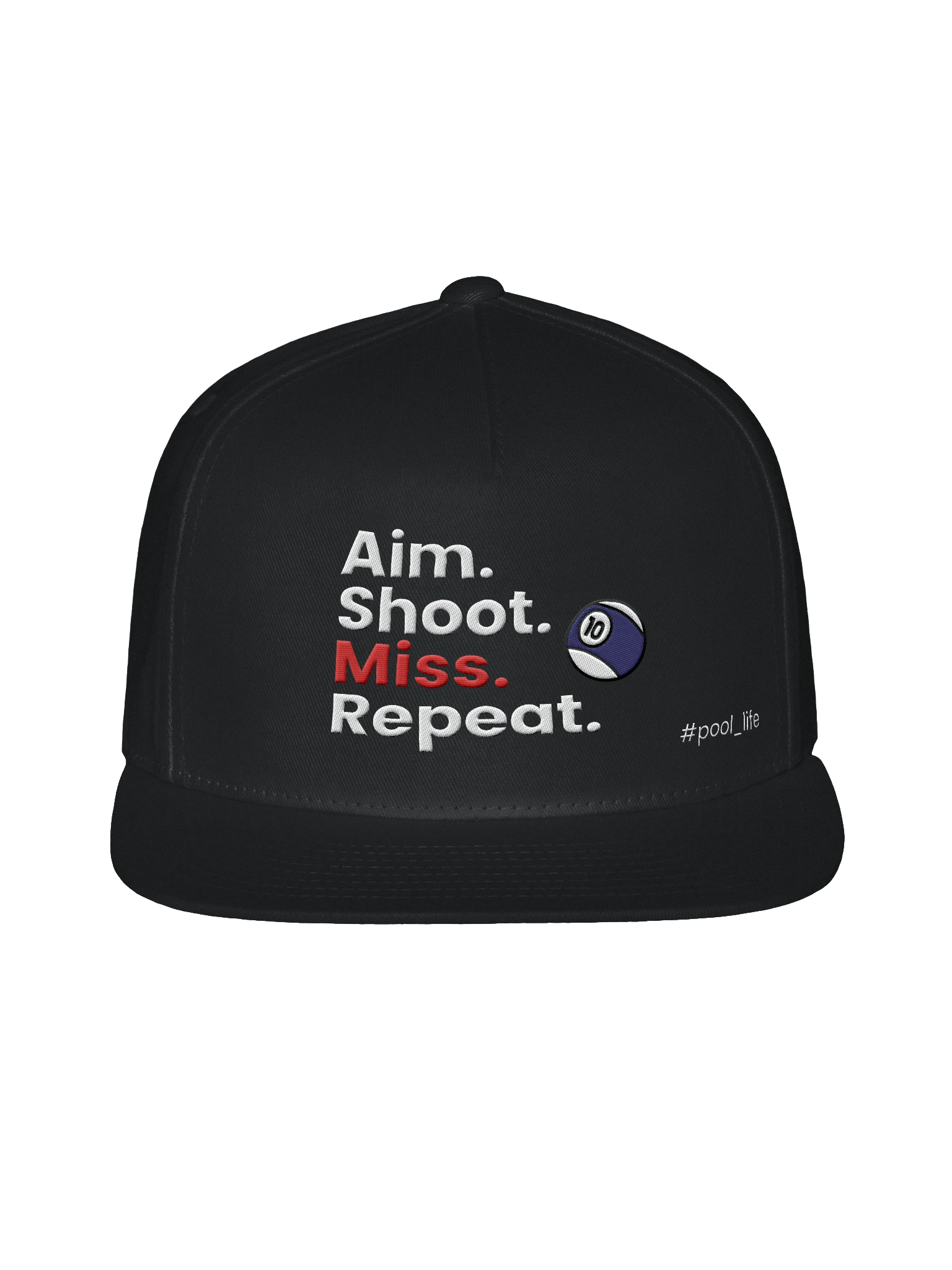 10-ball Pool Life Cap (Snapback - Black) product image (1)