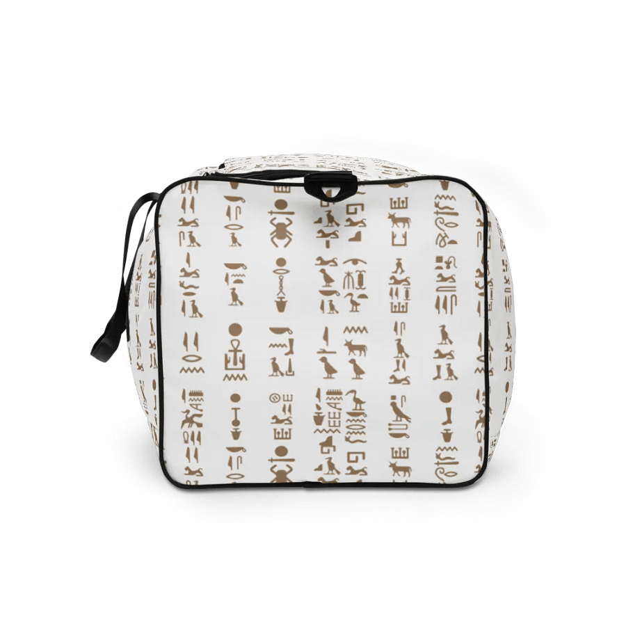 Isis White Hieroglyphs All-Over Duffle product image (9)