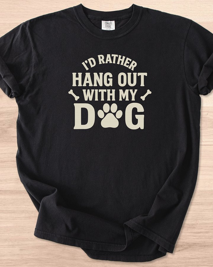 I'd Rather Hang Out With My Dog Tee product image (11)