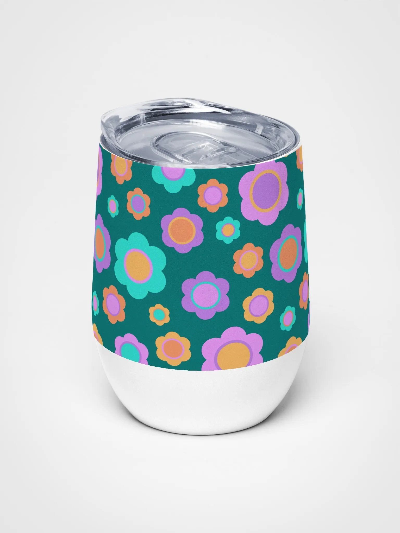 Party Time! Retro Flowers Wine Tumbler product image (6)