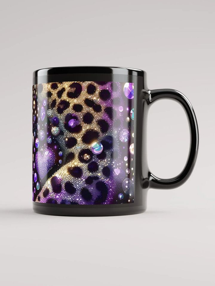 Glimmering Hearts Black Glossy Mug product image (2)