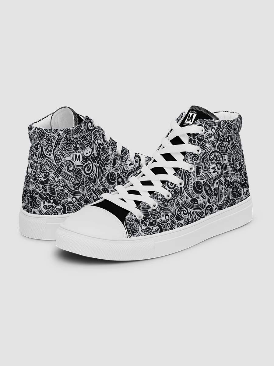 Dark Space Scribble - Men's High Tops | #MadeByMELO product image (3)