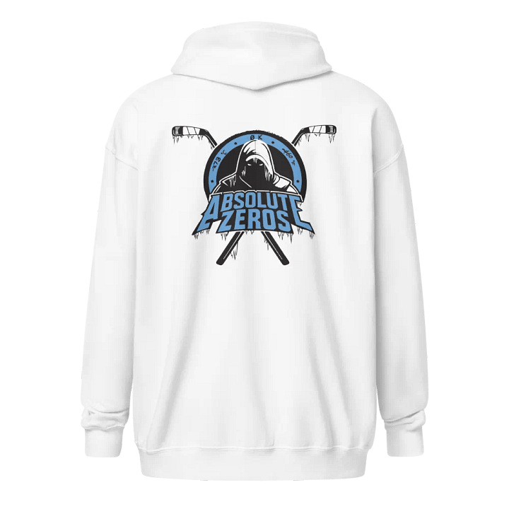 Gildan Unisex Heavy Blend White Zip Hoodie product image (1)