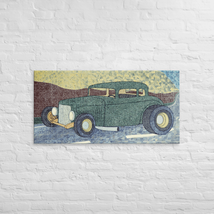 Green Hotrod (2002) on Canvas (24" x 48") product image (2)