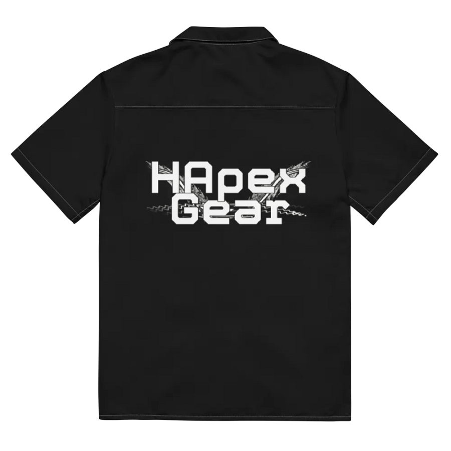 White HApex Gear White Logo Black Hawaiian Shirt product image (11)