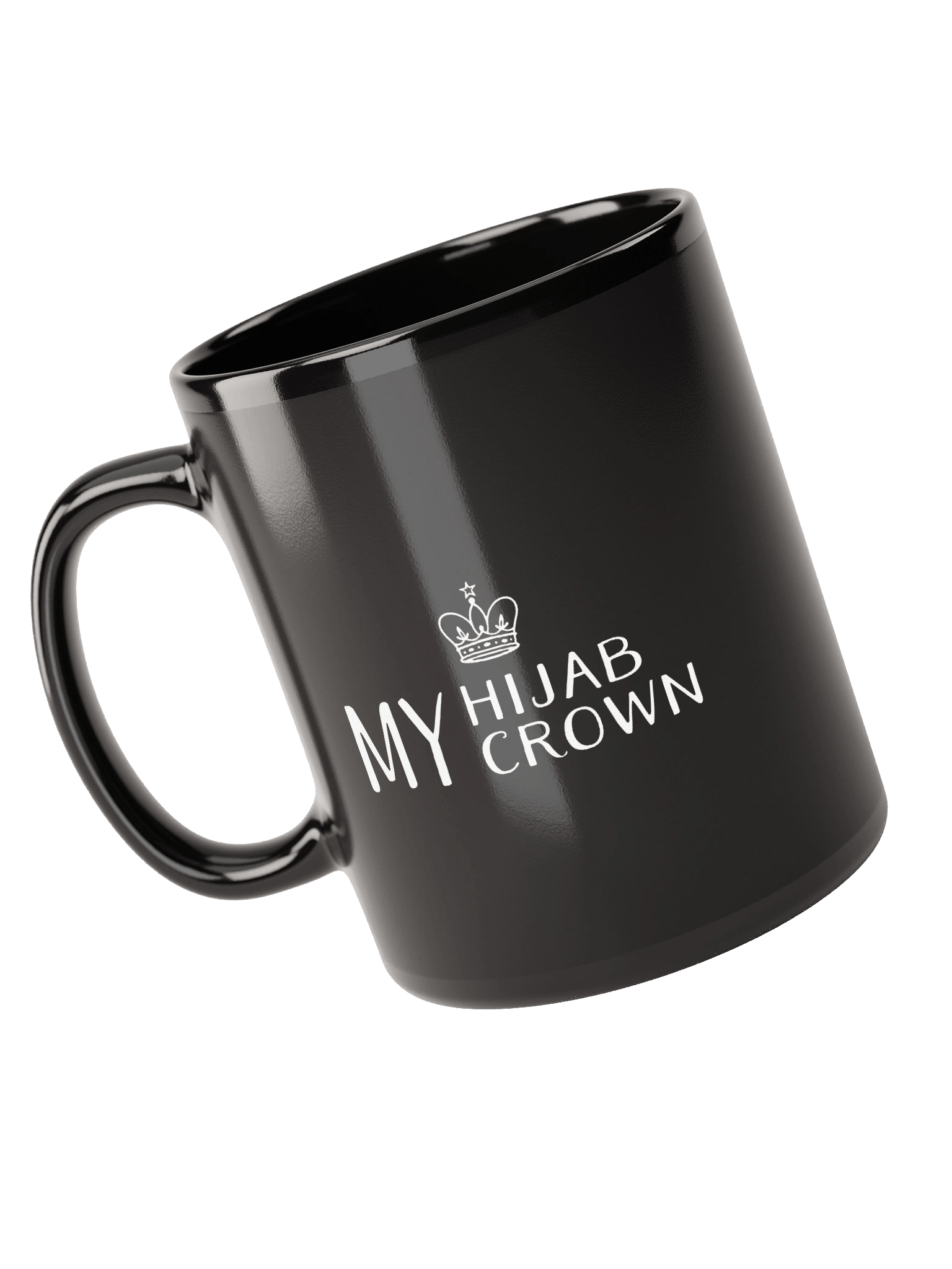 "My Hijab Crown" Black Glossy Mug product image (5)