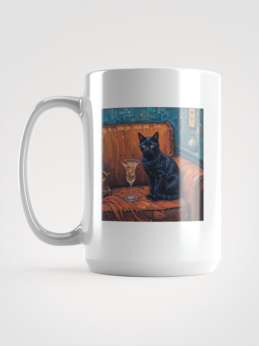 BLACK CAT ON COUCH NEXT TO MARTINI product image (6)