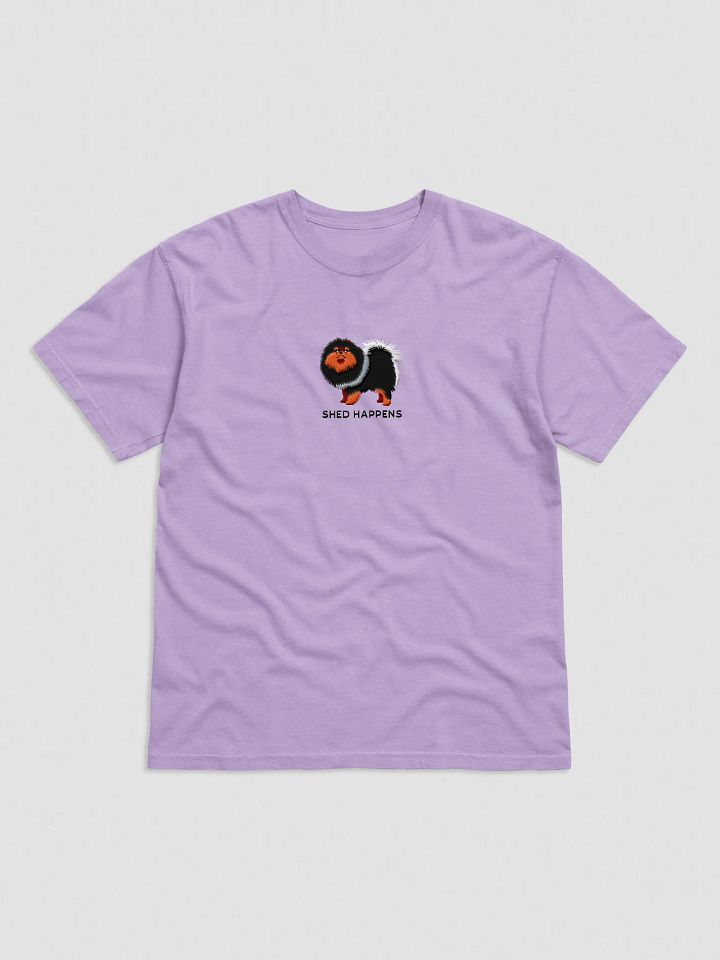 Shed Happens T-Shirt(Embroidered) of a Pomeranian(Black & Tan) product image (33)