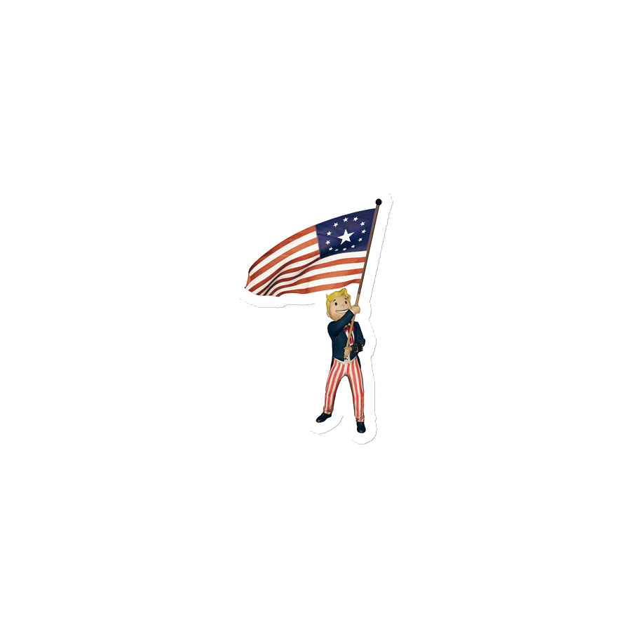 President Eden With Flag Magnet product image (1)