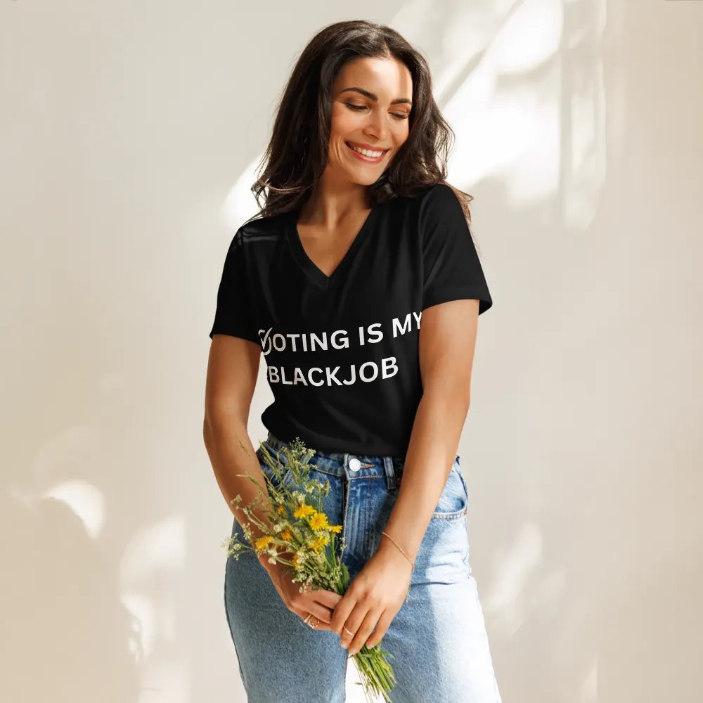 Voting is my #BlackJob Ladies V-Neck Tee product image (11)