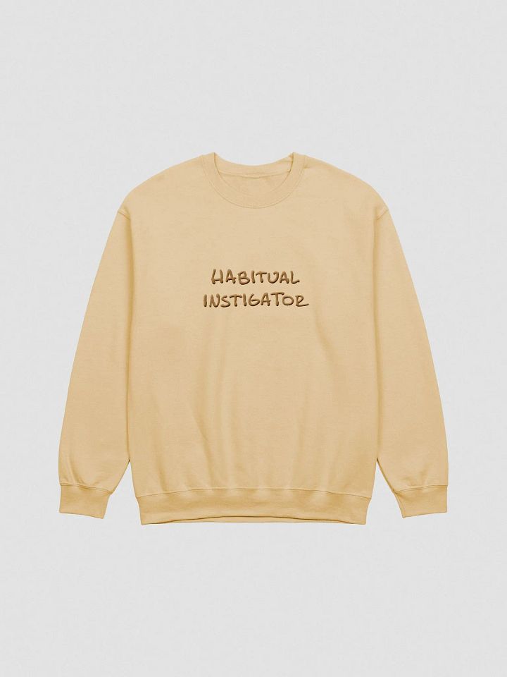 HABITUAL INSTIGATOR (lg. design, brass thread) embroidered crewneck product image (16)