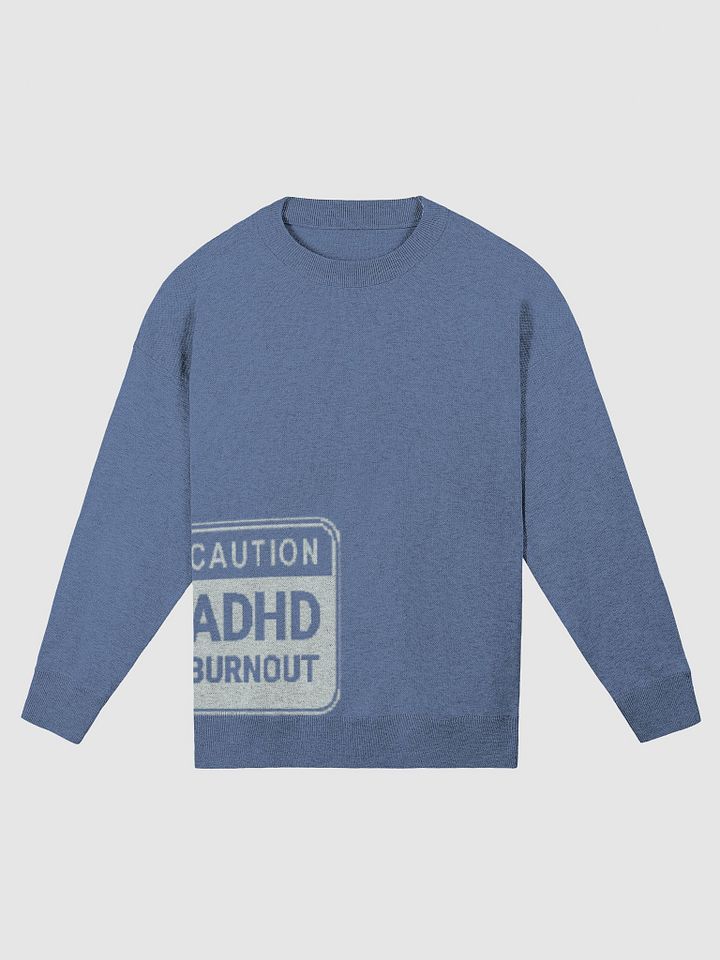 CAUTION: ADHD BURNOUT (duotone blue) knitwear crewneck product image (4)