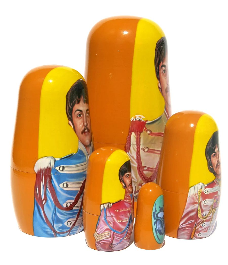The Beatles John Lennon 5 Piece Nesting Doll Set - Handcrafted Stacking Matryoshka Set - FREE U.S. SHIPPING! product image (6)
