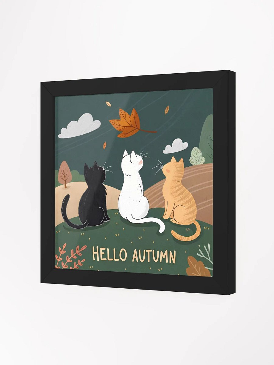 Hello Autumn Cats Framed Matte Poster product image (42)