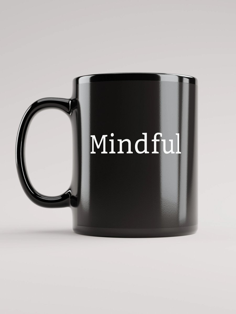 “Mindful” My Vibe Black Ceramic Mug product image (5)