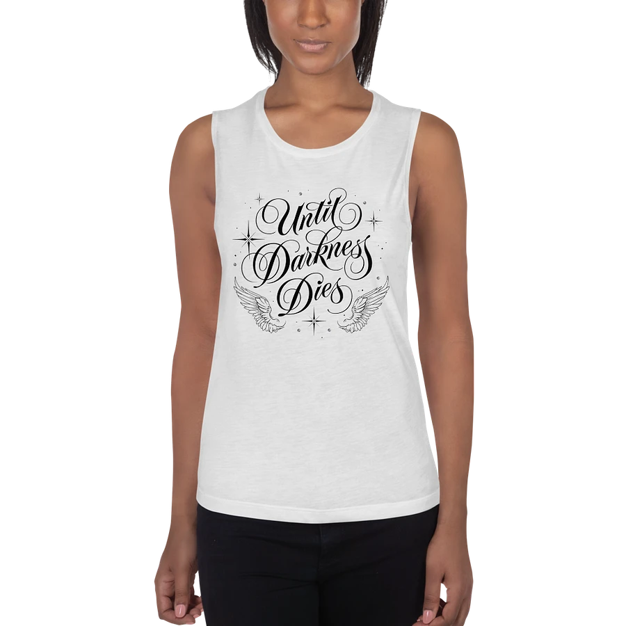 Until Darkness Dies (wings design) Bella+Canvas Women's Flowy Muscle Tank product image (48)