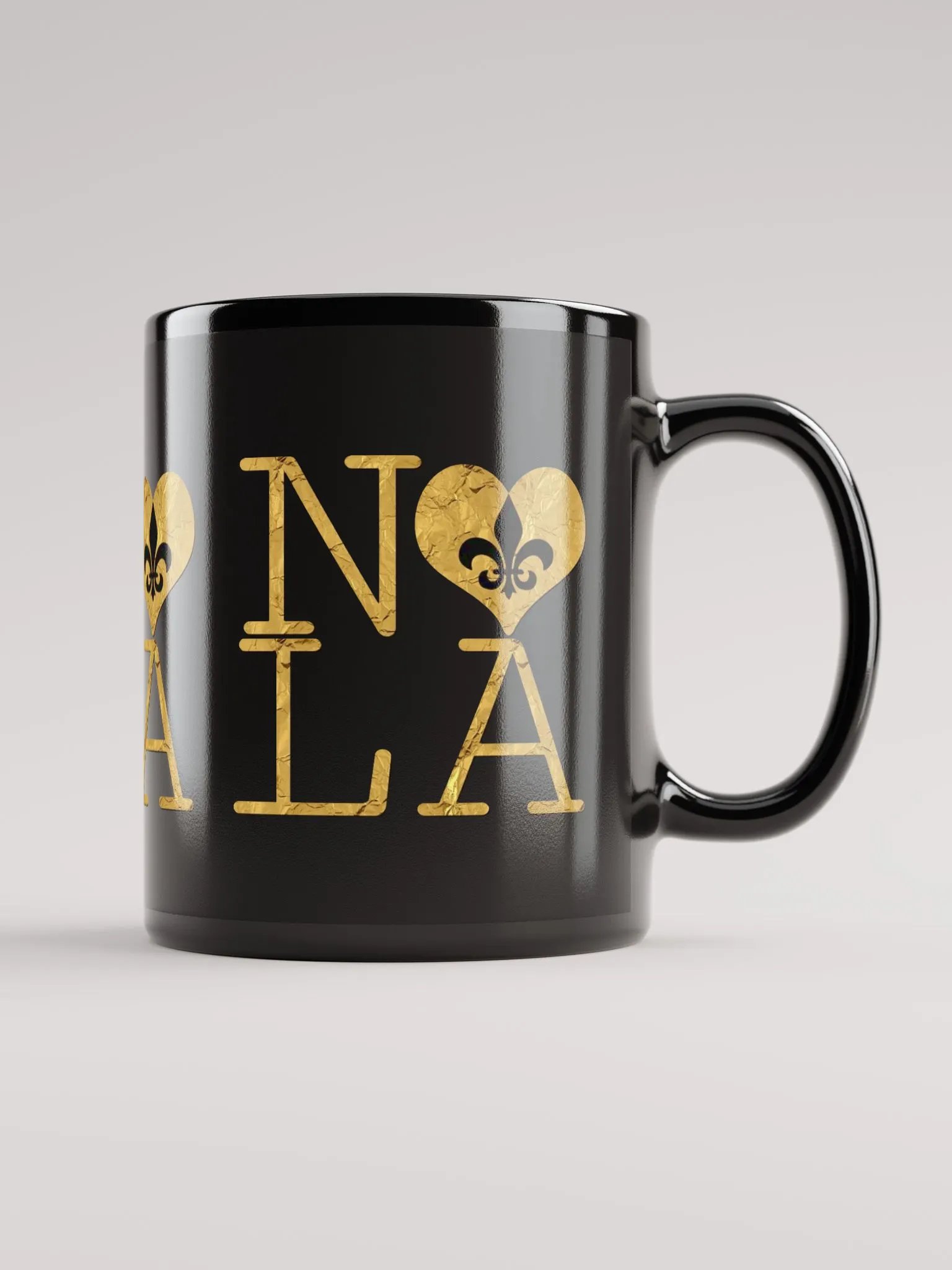 I LOVE NOLA **BIGSHOT MUG** (BLACK & GOLD EDITION FULL GOLD WRAP) product image (1)