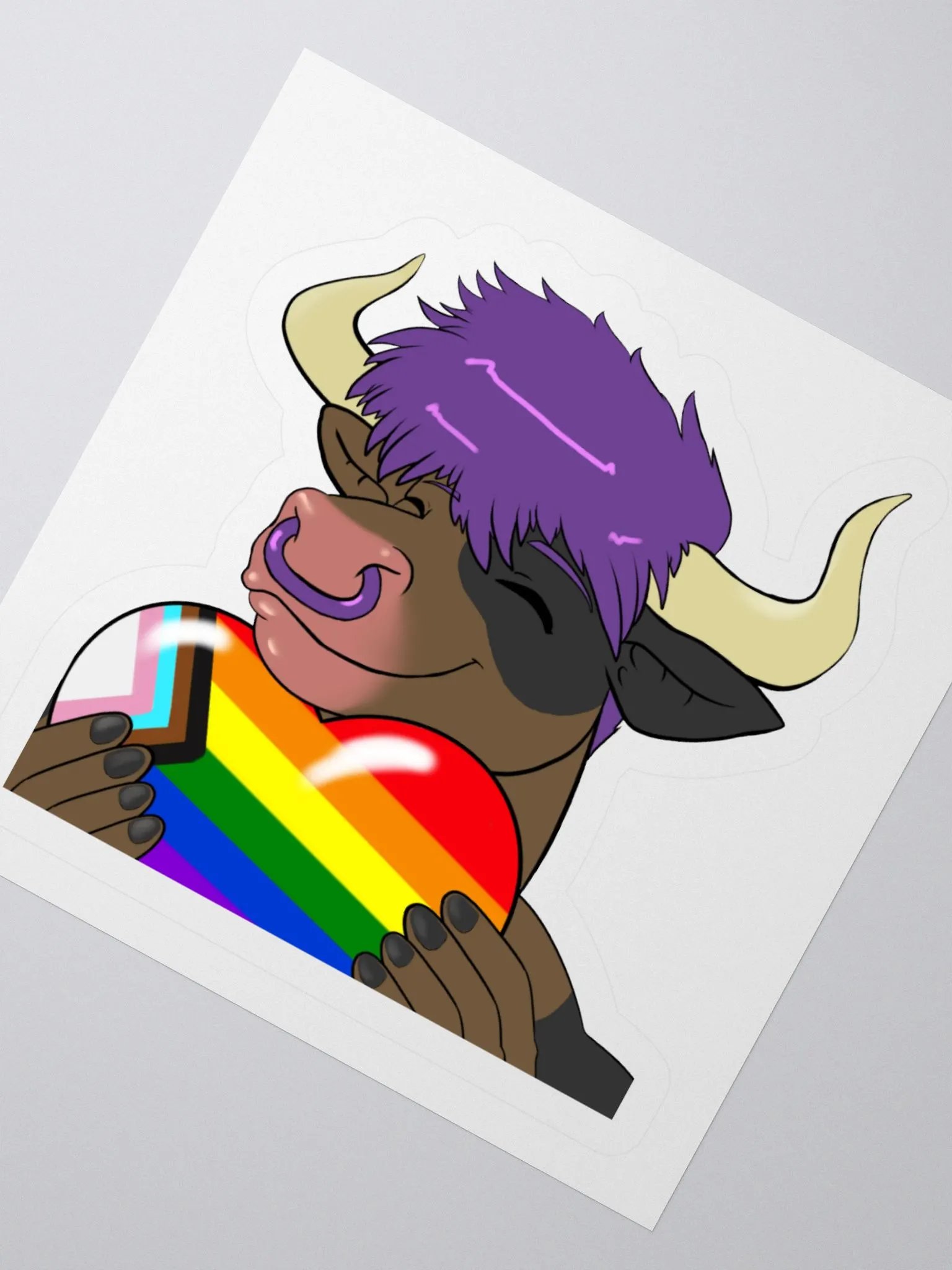 "Progress Flag Heart" Yuuma Sticker product image (2)