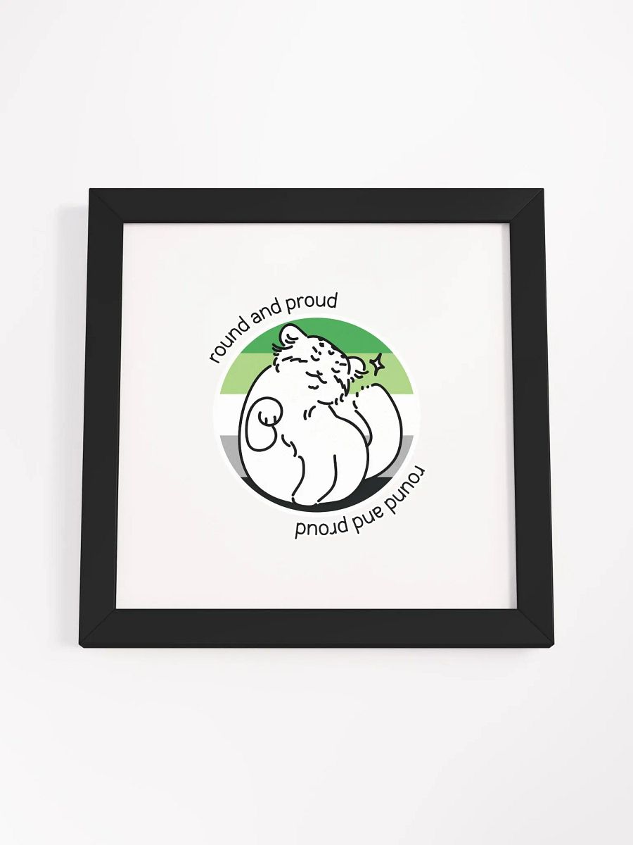 Round and Proud Manul Aromantic Version - Framed Print product image (12)