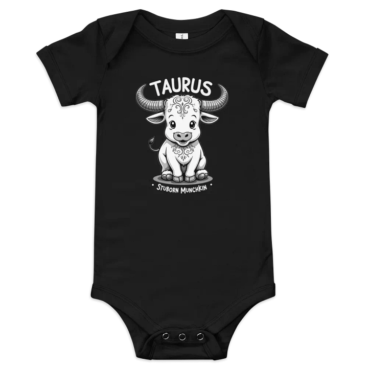 Taurus Stubborn Munchkin Baby Onesie product image (1)