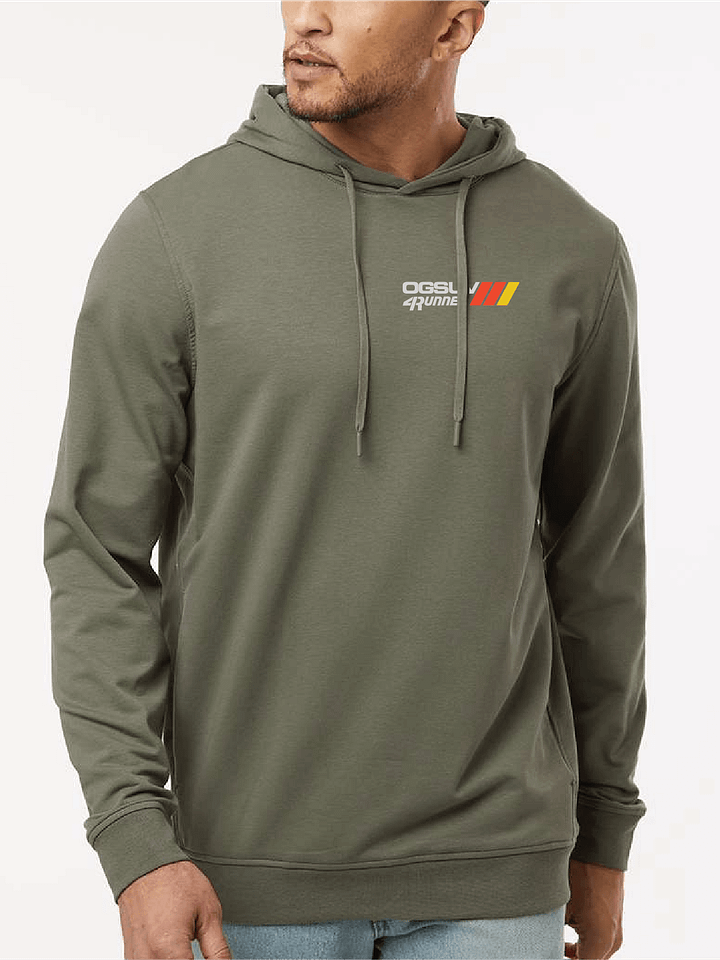 Vertical Unisex Premium Hoodie - Olive/White product image (2)