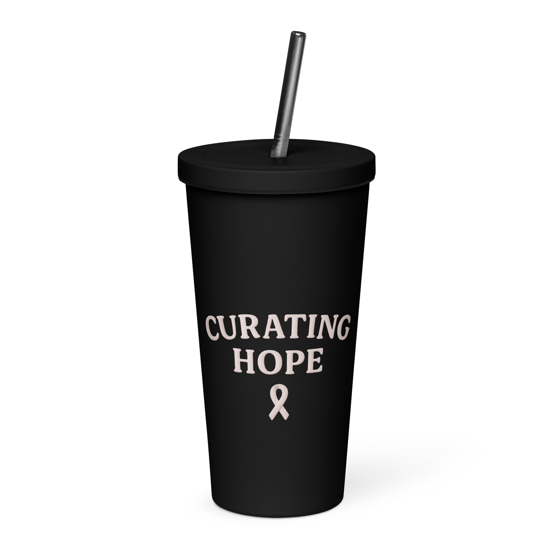 Curating Hope Insulated Tumbler with Straw – Limited Awareness Edition product image (1)