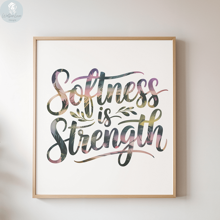 Softness Is Strength, Mental Health png, Motivational Png, Positive Png, Mental Health Matter Png, Be Yourself Png, Positive Vibes Gift product image (1)