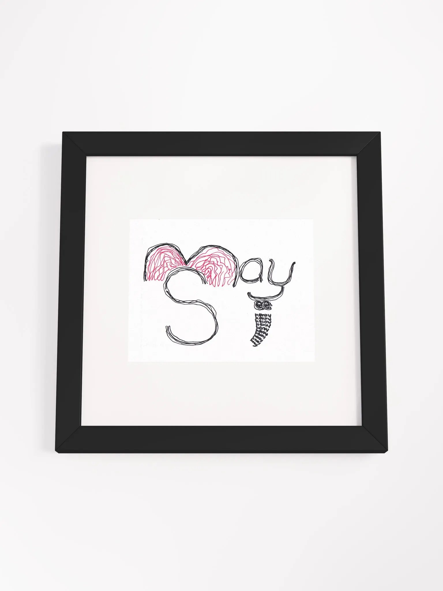 may see henry Panel Card Print Framed product image (1)