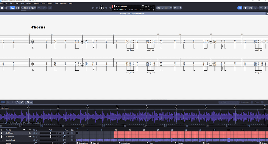 Running Free PDF TAB + Backing Track MP3 product image (3)