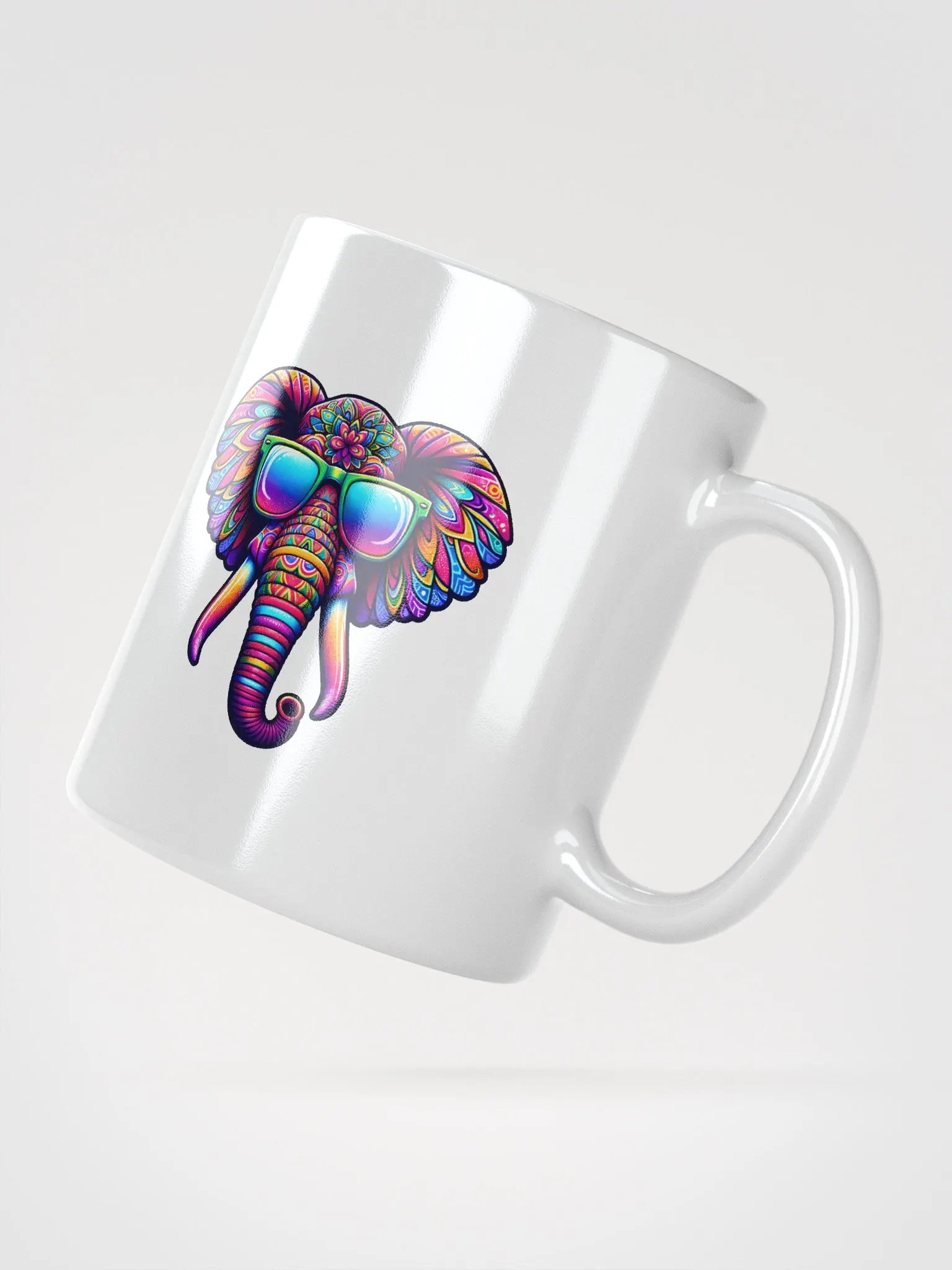 Psychedelic Elephant with Sunglasses Mug product image (2)
