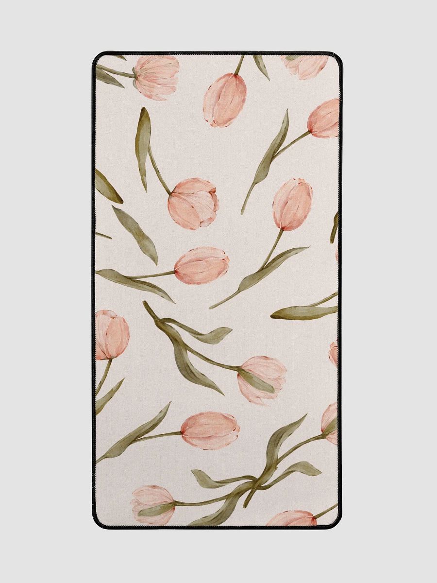 Pink Tulips desktop mat for keyboard and mouse product image (2)