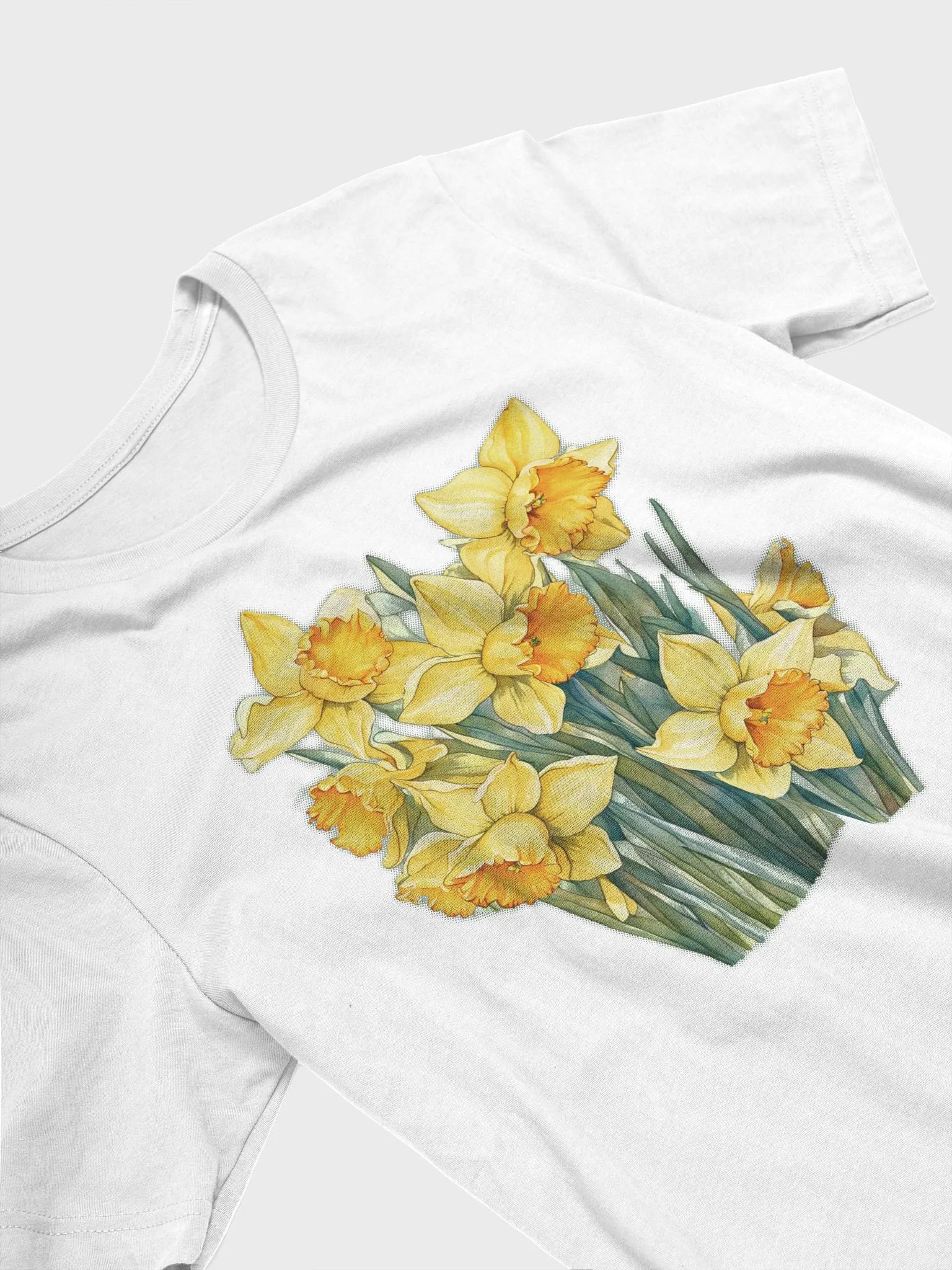Bush of yellow daffodils watercolor Supersoft T-Shirt product image (17)