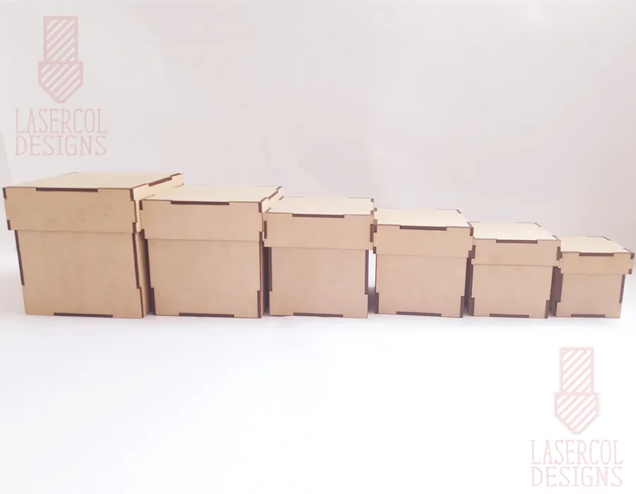 Boxes Set 1 (6 sizes) - Laser Cut Files product image (7)