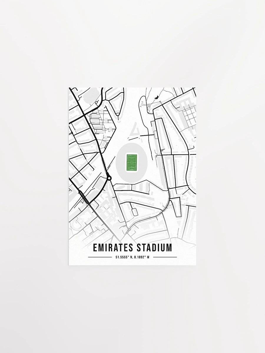 Arsenal Stadium White Map Design Poster product image (1)