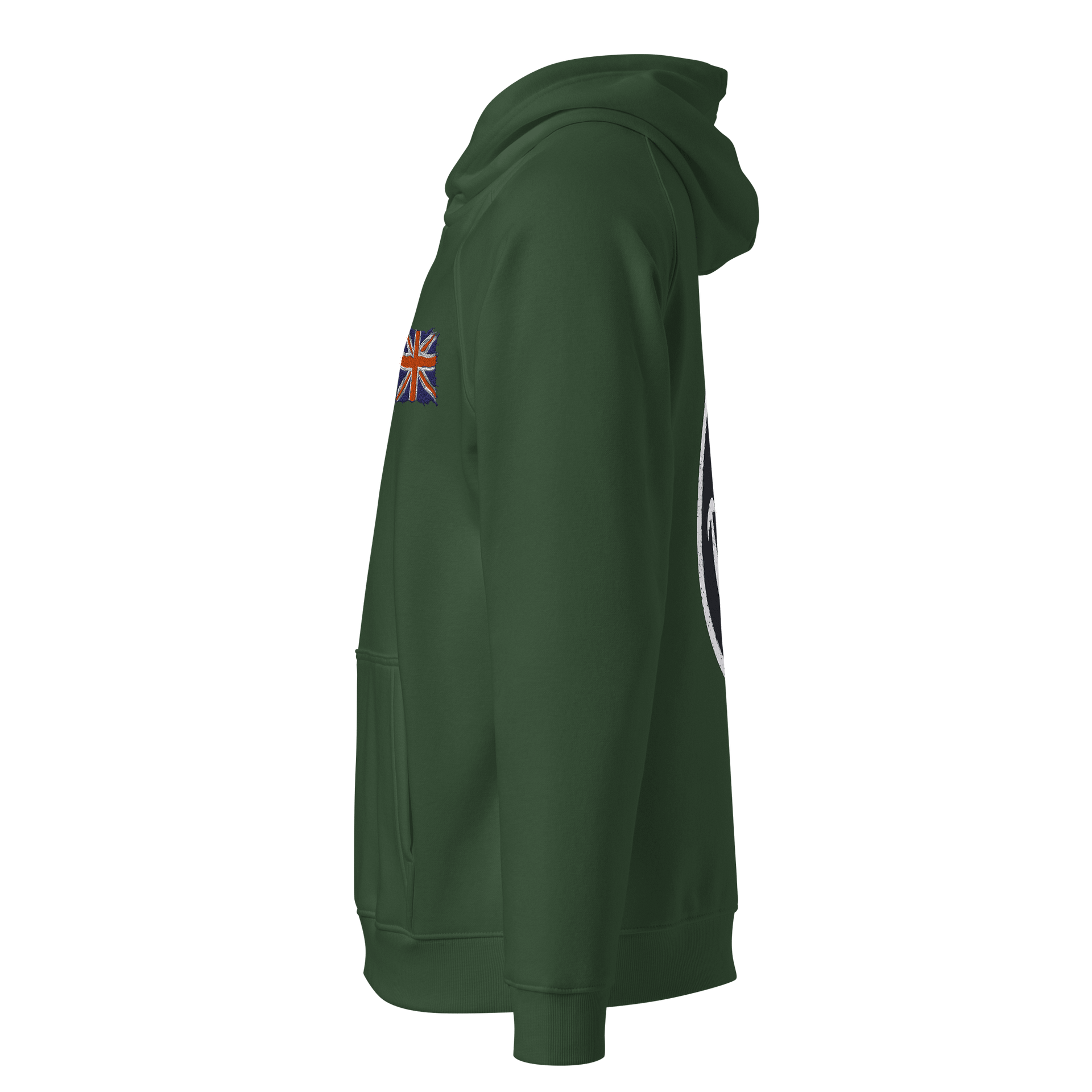 Distressed Union Jack Eco Raglan Hoodie product image (7)