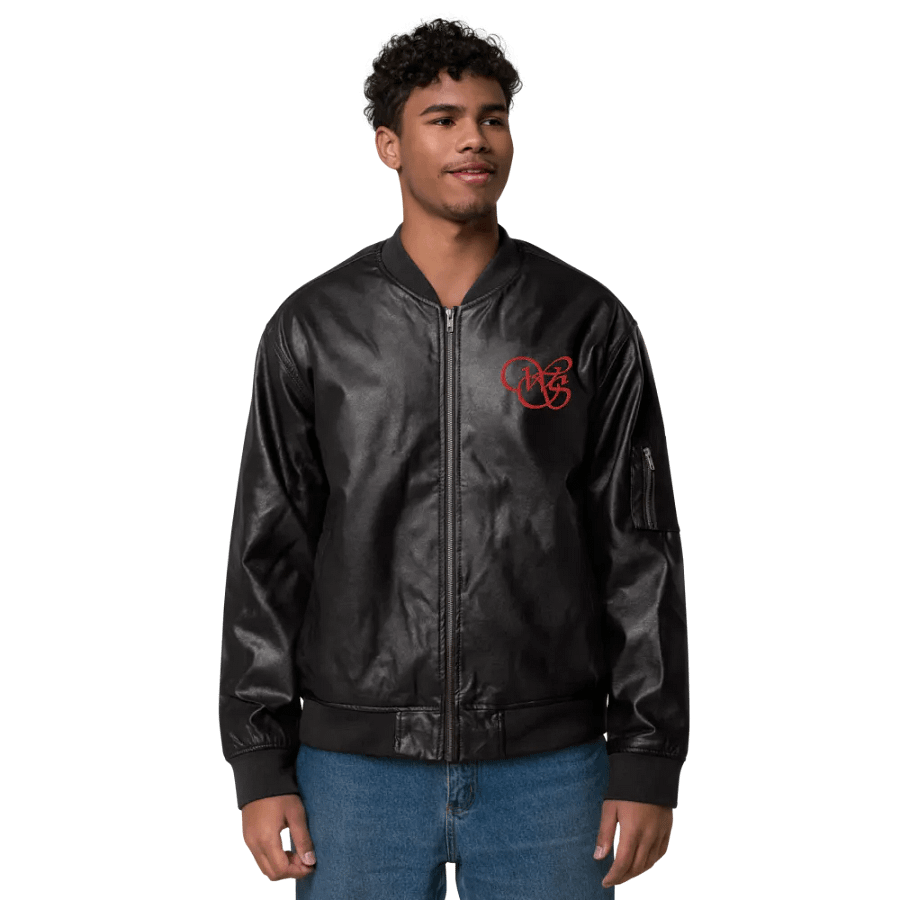 WS Faux Leather Bomber Jacket product image (3)