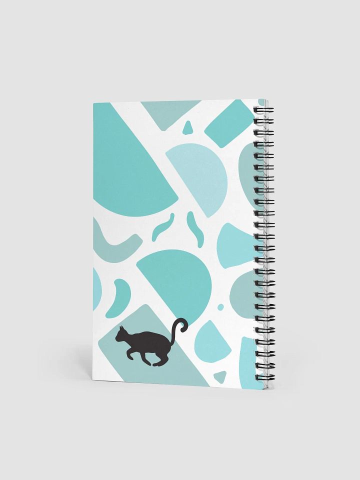 Monogram Letter M Cat Lover Geometric Blues Notebook product image (2)
