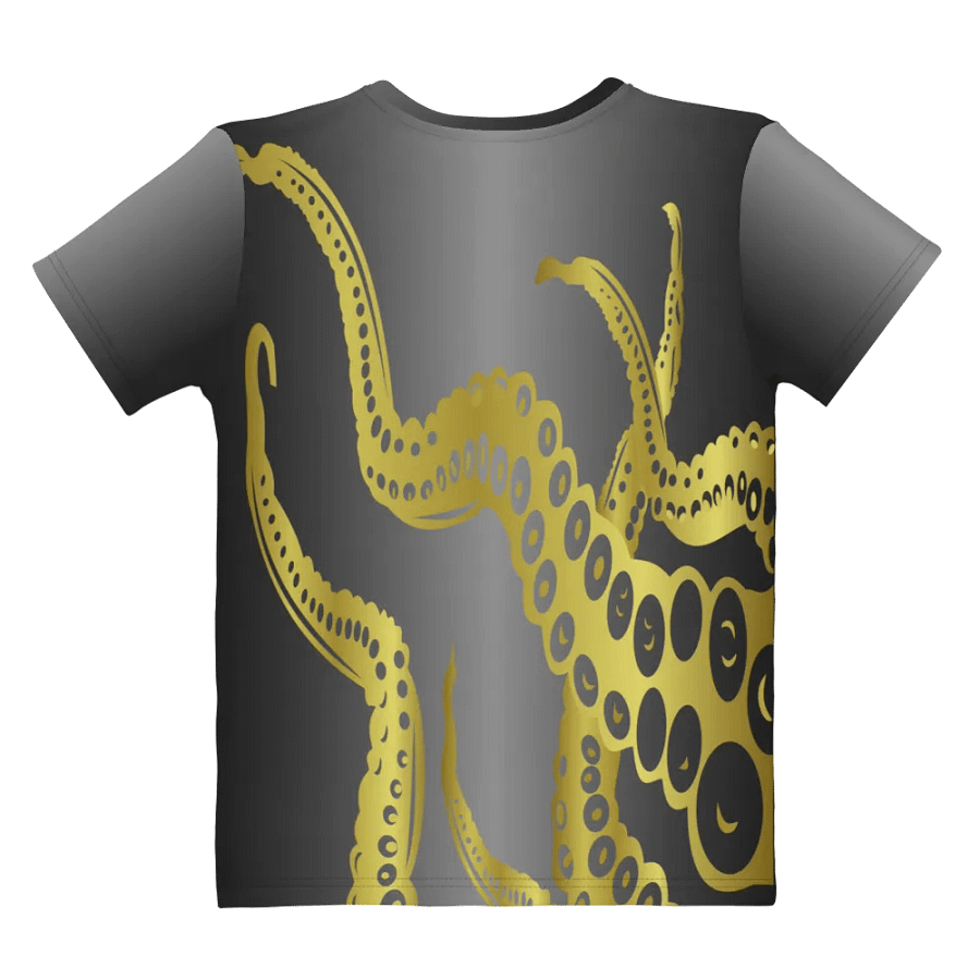 Octopus Tentacles Gold All Over Print T-shirt product image (9)