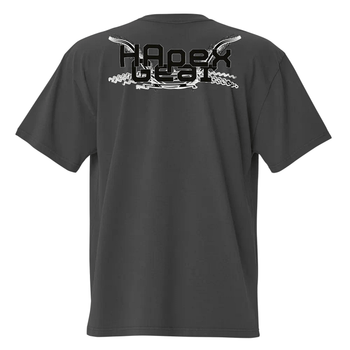 Black HApex Gear Black Logo Premium Oversized Faded T-Shirt product image (1)
