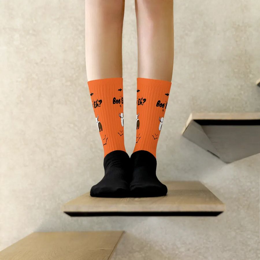 Spoopy Mountie Moose Socks! product image (8)