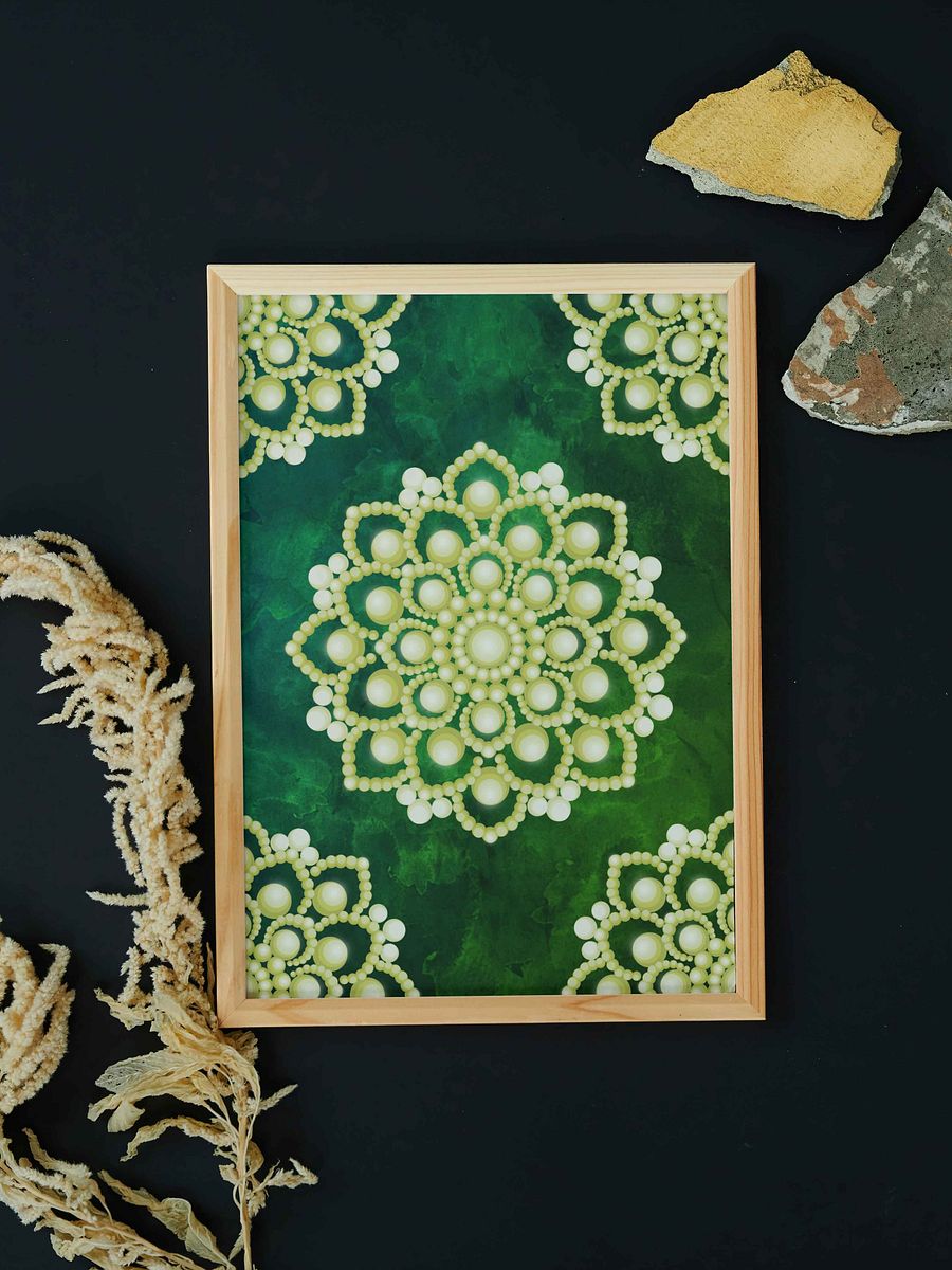 Yellow Flower Mandala Posters, 2 JPG files product image (1)