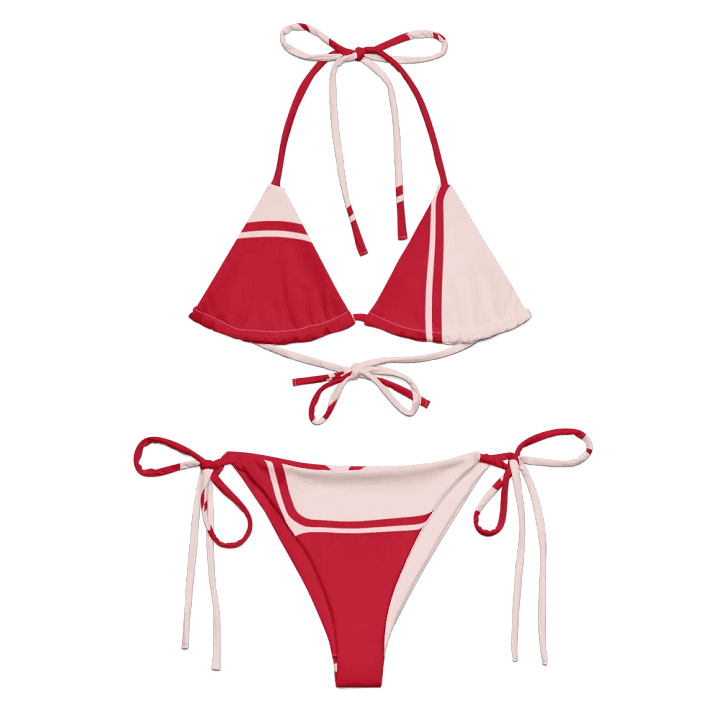 All-Over Print String Bikini - Stylish Red product image (2)