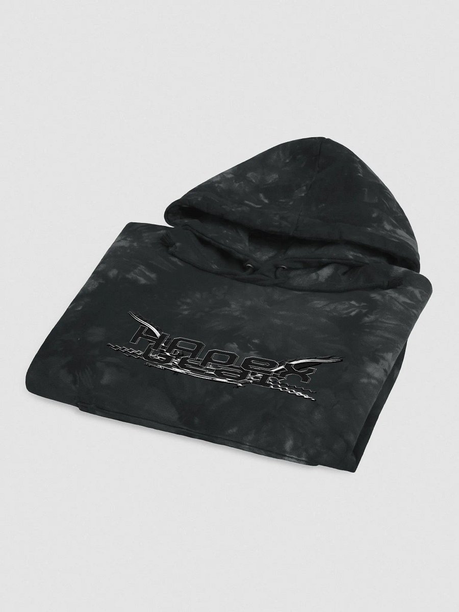 Tie-Dye Hoodie - Embroidery - Black HApex Gear White Logo product image (4)