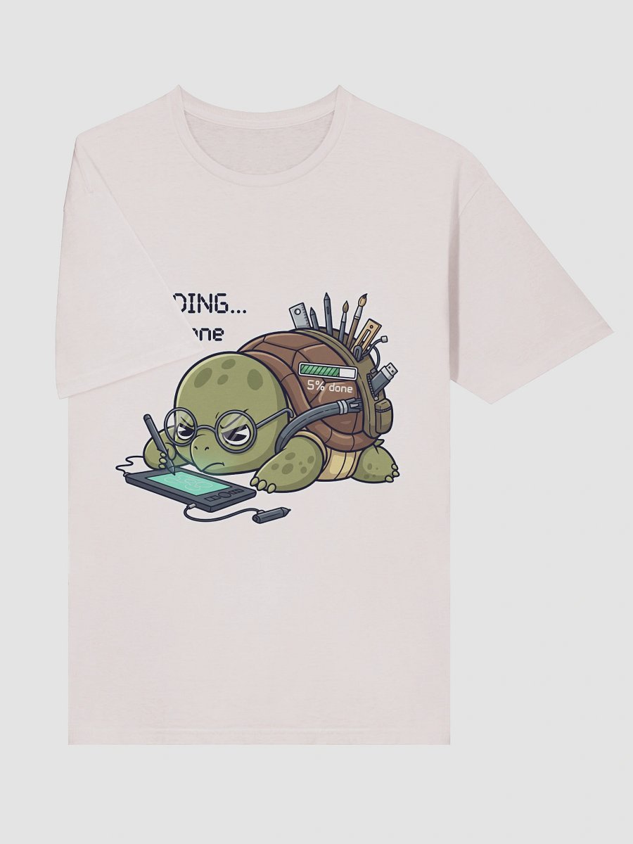 Techie Turtle on Drawing Tablet Unisex T-Shirt product image (117)