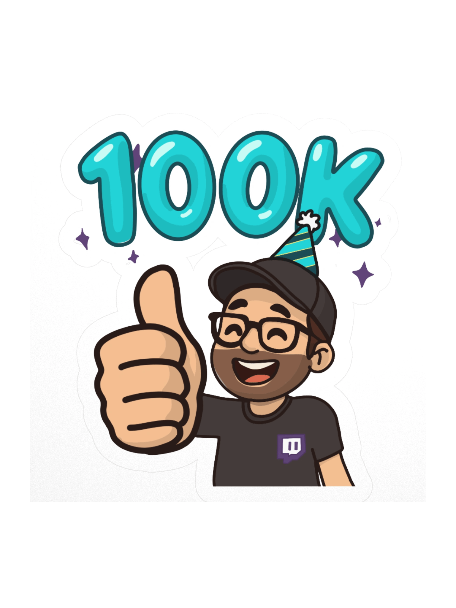 FlashForce 100k Twitch Celebration Sticker product image (2)