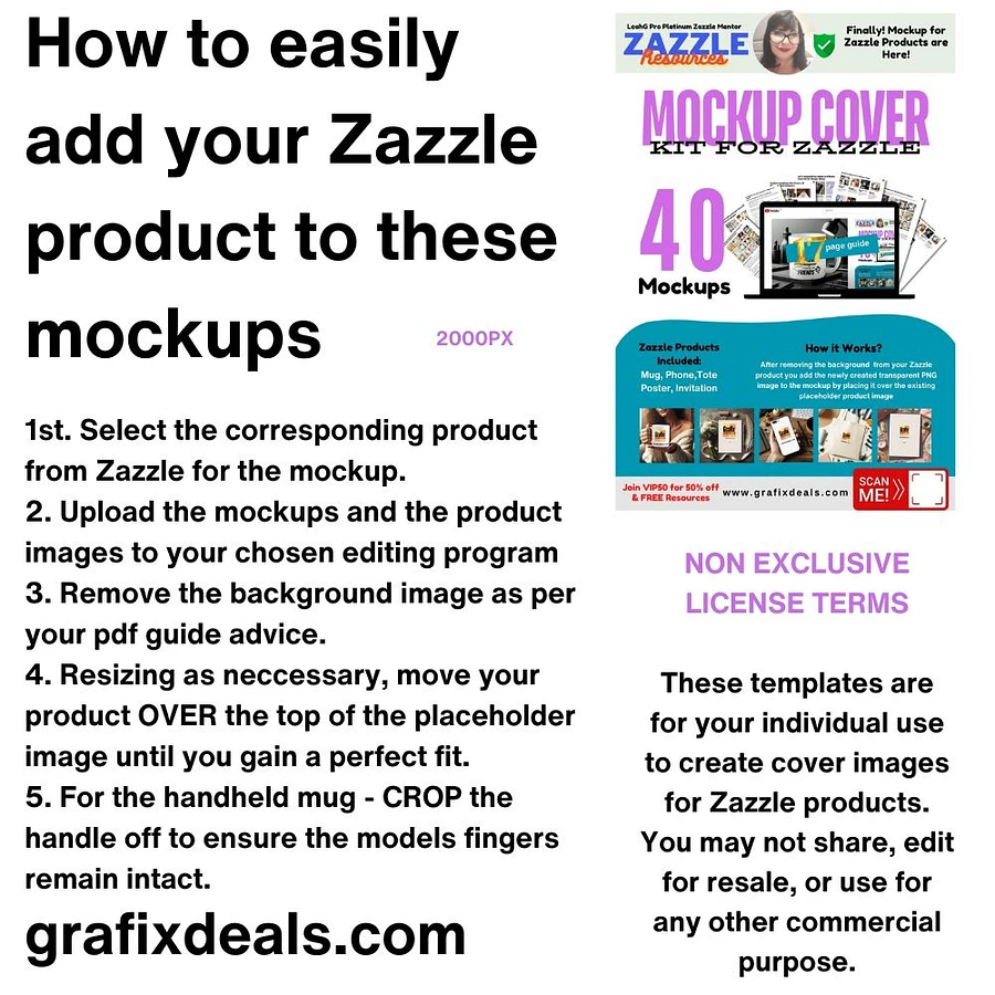 Print on demand Trends | 40 x Zazzle Product Mockup Templates for Cover Images - Plus 17 Page Guide to Creating Situational Content Covers product image (8)