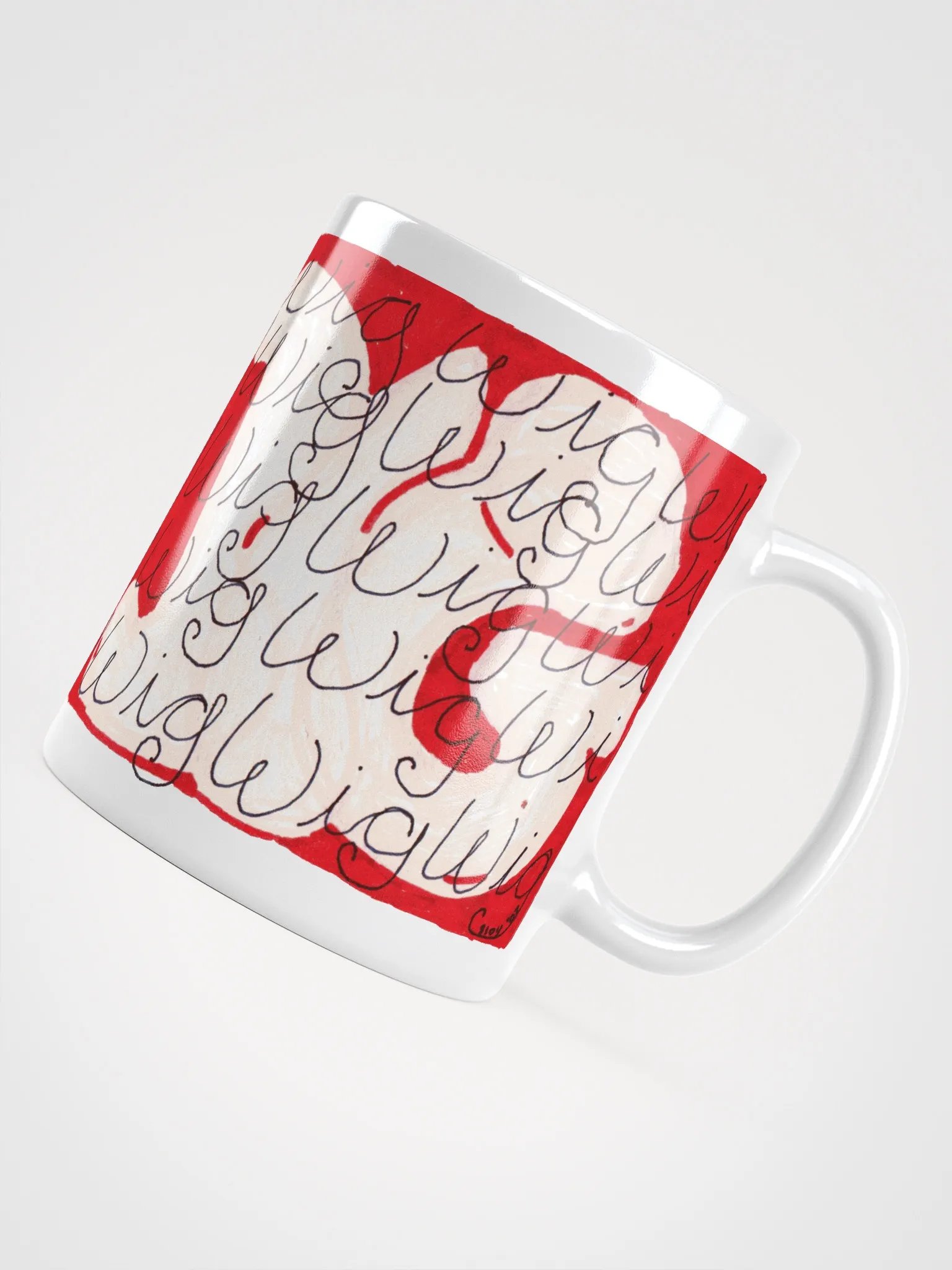 Big Wig White Glossy Mug product image (6)
