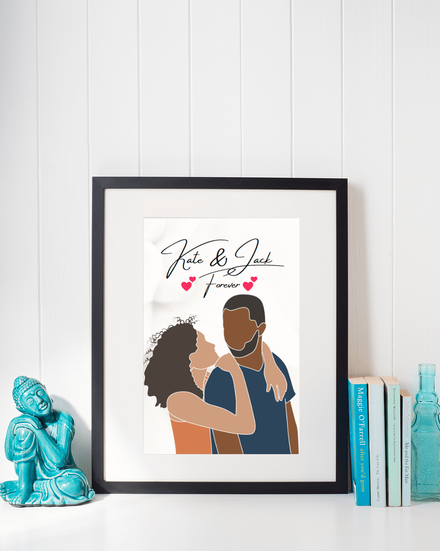 Custom Faceless Couple Portrait product image (4)